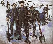 Edvard Munch Worker painting